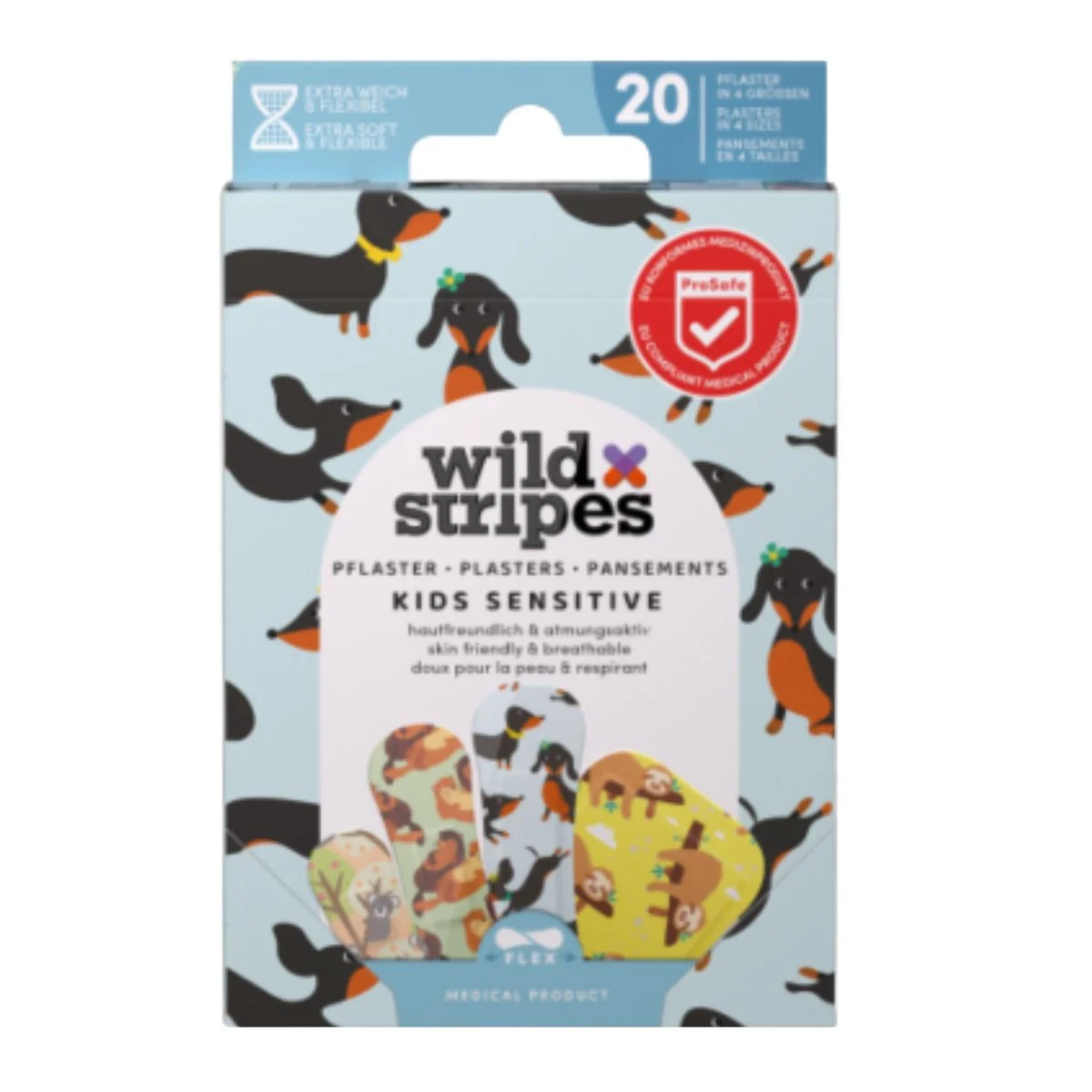 Φωτογραφία προϊόντος: Invisibobble Wild Stripes Kids Animal Fun Παιδικά Αυτοκόλλητα Επιθέματα 20τμχ