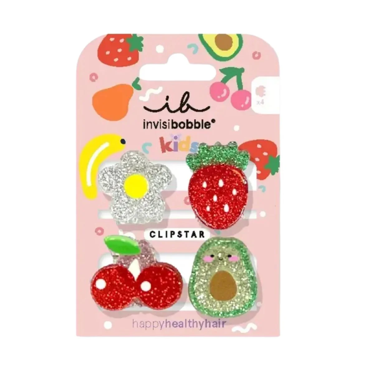 Φωτογραφία προϊόντος: Invisibobble Clipstar Kids Frutti Fun Children's Hair Clip Set 4τμχ