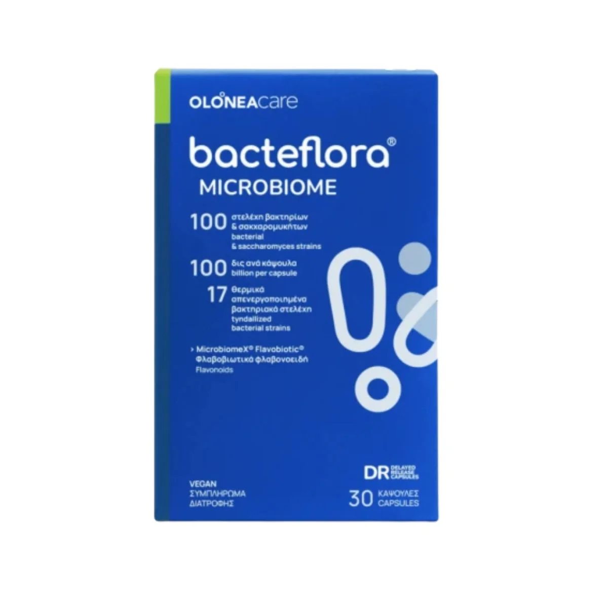 Φωτογραφία προϊόντος: Olonea BacteFlora Microbiome Συμβιωτικό για τη Βιοποικιλότητα του Εντερικού Μικροβιώματος 30caps