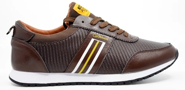 Φωτογραφία προϊόντος: Gianna Kazakou ανδρικά casual sneaker δέρμα σε καφέ απόχρωση 23Μ03 Dark Brown
