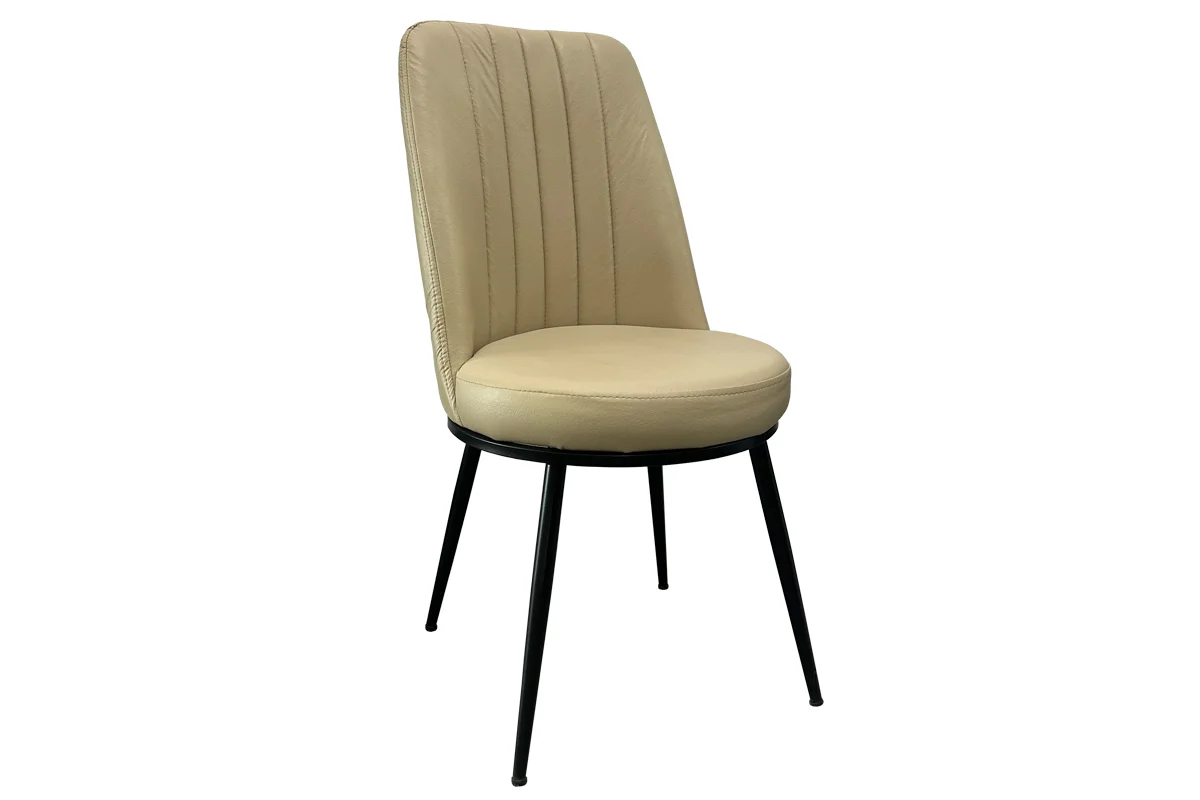 Φωτογραφία προϊόντος: OEM Καρέκλα Gold cappuccino PU 45x54x89εκ. μαύρος σκελετός μεταλλικός 4p/2c