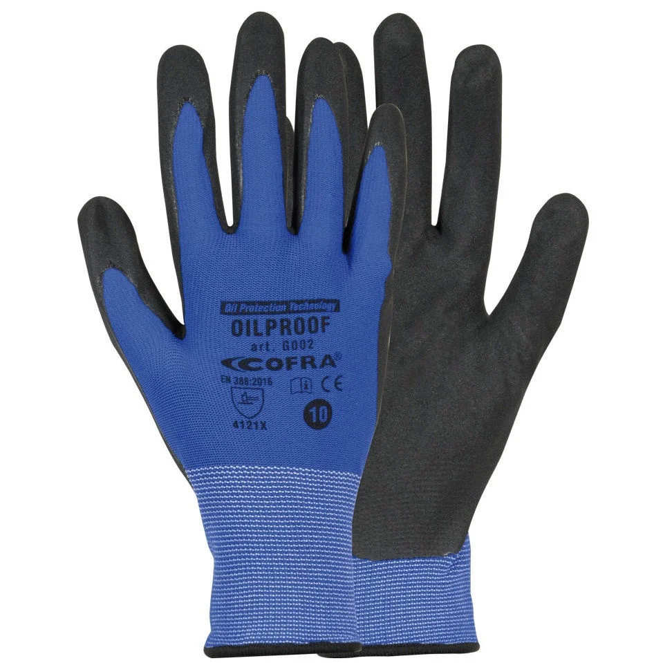 Φωτογραφία προϊόντος: Γάντια Νιτριλίου Cofra Oilproof blue/black