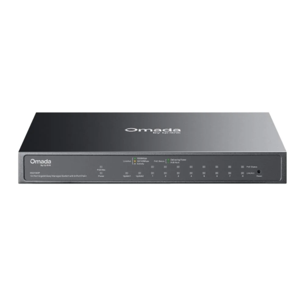 Φωτογραφία προϊόντος: TP-Link Omada 10-Port Gigabit Easy Managed Switch with 8-Port PoE+ (63W POE Budget) (ES210GP) (TPES210GP)