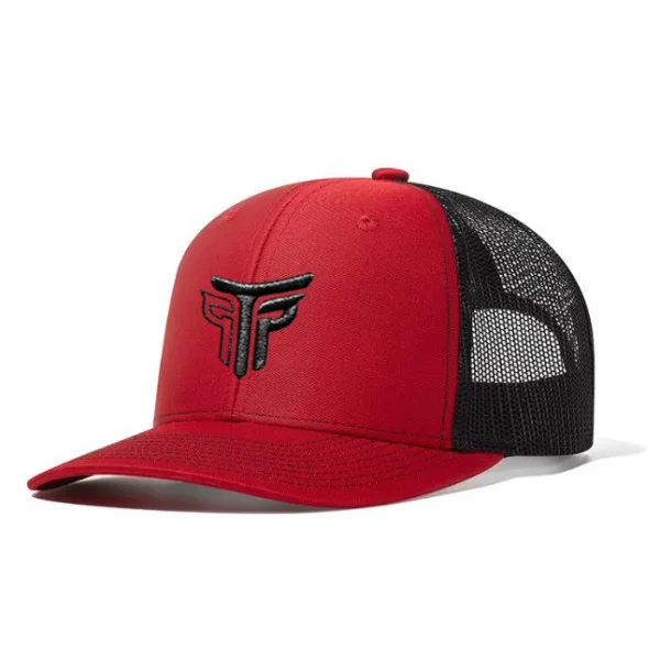 Φωτογραφία προϊόντος: Καπέλο Jockey Trucker Logo Takeposition, χρώμα Κόκκινο/ Μαύρο, 6 Panel Unisex Μαύρο 56-58cm
