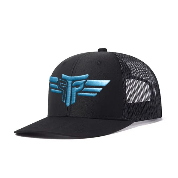 Φωτογραφία προϊόντος: Καπέλο Jockey Trucker 3D Κέντημα Logo Τιρκουάζ Takeposition, χρώμα Μαύρο, 6 Panel Unisex Μαύρο 56-58cm