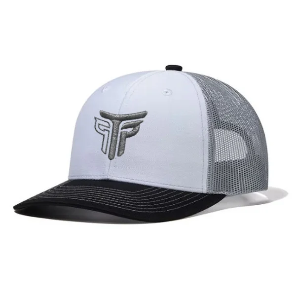 Φωτογραφία προϊόντος: Καπέλο Jockey Trucker Logo Γκρι Takeposition, χρώμα Λευκό/ Μαύρο και Γκρι, 6 Panel Unisex Μαύρο 56-58cm