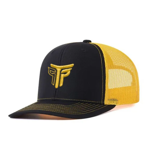 Φωτογραφία προϊόντος: Καπέλο Jockey Trucker Logo Takeposition, χρώμα Μαύρο/ Κίτρινο, 6 Panel Unisex Μαύρο 56-58cm