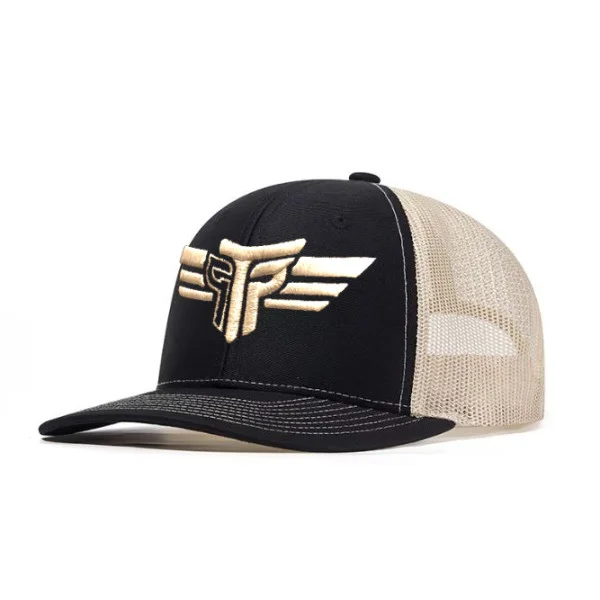 Φωτογραφία προϊόντος: Καπέλο Jockey Trucker 3D Κέντημα Logo Takeposition, χρώμα Μαύρο/ Εκρού, 6 Panel Unisex Μαύρο 56-58cm