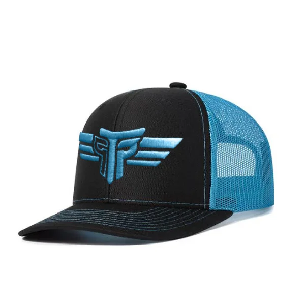 Φωτογραφία προϊόντος: Καπέλο Jockey Trucker 3D Κέντημα Logo Takeposition, χρώμα Μαύρο/ Τιρκυοάζ, 6 Panel Unisex Μαύρο 56-58cm
