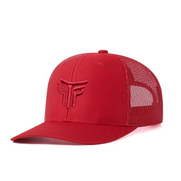 Φωτογραφία προϊόντος: Καπέλο Jockey Trucker Logo Κόκκινο Takeposition, χρώμα Κόκκινο, 6 Panel Unisex Μαύρο 56-58cm