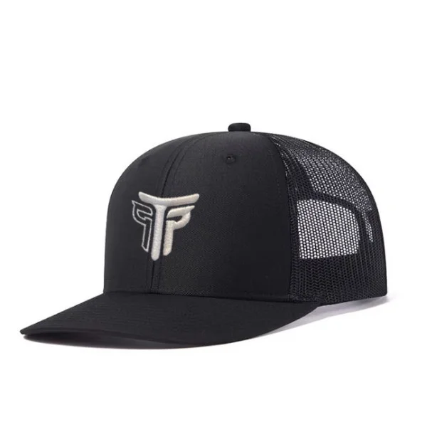 Φωτογραφία προϊόντος: Καπέλο Jockey Trucker Logo Λευκό Takeposition, χρώμα Μαύρο, 6 Panel Unisex Μαύρο 56-58cm