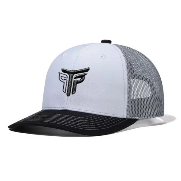 Φωτογραφία προϊόντος: Καπέλο Jockey Trucker Logo Μαύρο Takeposition, χρώμα Λευκό/ Μαύρο και Γκρι, 6 Panel Unisex Μαύρο 56-58cm