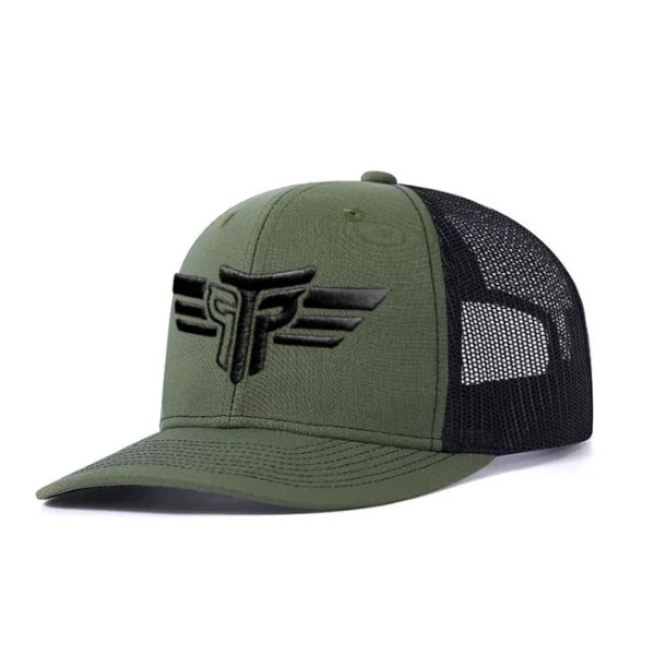 Φωτογραφία προϊόντος: Καπέλο Jockey Trucker 3D Κέντημα Logo Μαύρο Takeposition, χρώμα Χακί/ Μαύρο, 6 Panel Unisex Μαύρο 56-58cm
