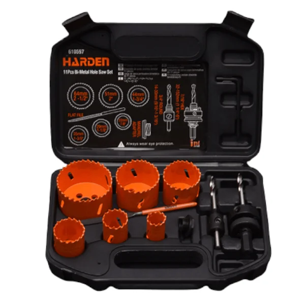 Φωτογραφία προϊόντος: HARDEN 610597 Ποτηροτρύπανα Μετάλλου Σετ 11 Τμχ 22-64mm Σε Βαλίτσα