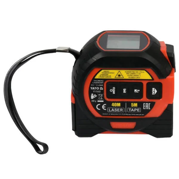 Φωτογραφία προϊόντος: YATO YT-73122 Μέτρο Laser 40m Και Μετροταινία 5m