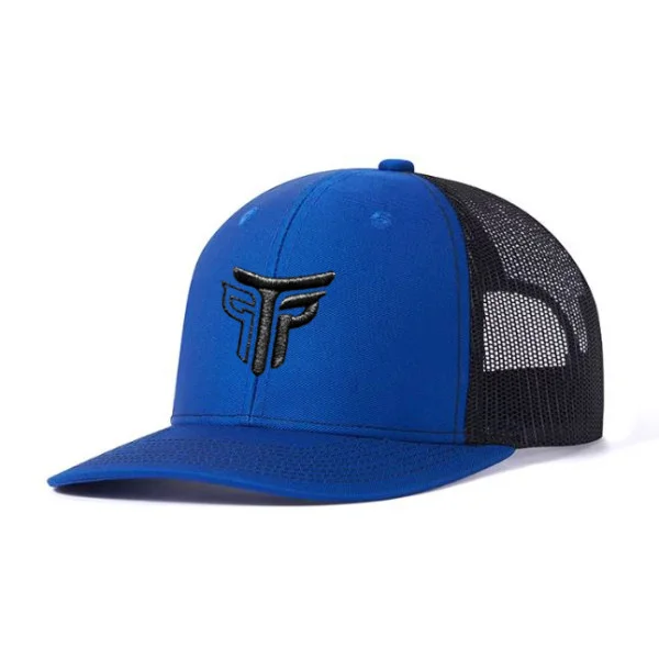 Φωτογραφία προϊόντος: Καπέλο Jockey Trucker Logo Takeposition, χρώμα Μπλε Royal/ Μαύρο, 6 Panel Unisex Μαύρο 56-58cm