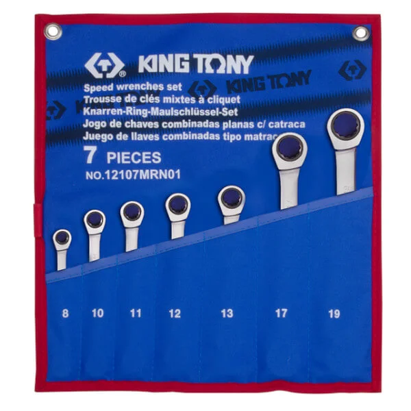 Φωτογραφία προϊόντος: KING TONY 12107MRN01 Γερμανοπολύγωνα Καστάνιας Σετ 7τμχ 8-19mm