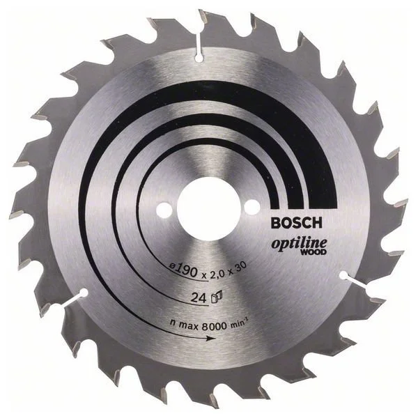 Φωτογραφία προϊόντος: BOSCH Optiline Wood Πριονόδισκος 190x30mm (2608641185)
