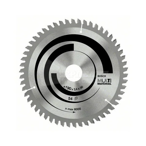 Φωτογραφία προϊόντος: Πριονόδισκος Multi Material 190 x 30 mm 54 Δοντιών BOSCH 2608640509
