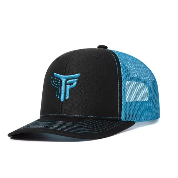 Φωτογραφία προϊόντος: Καπέλο Jockey Trucker Logo Takeposition, χρώμα Μαύρο/ Τιρκυοάζ, 6 Panel Unisex Μαύρο 56-58cm