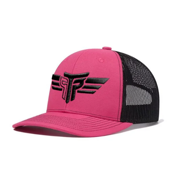 Φωτογραφία προϊόντος: Καπέλο Jockey Trucker 3D Κέντημα Logo Takeposition, χρώμα Ροζ/ Μαύρο, 6 Panel Unisex Μαύρο 56-58cm