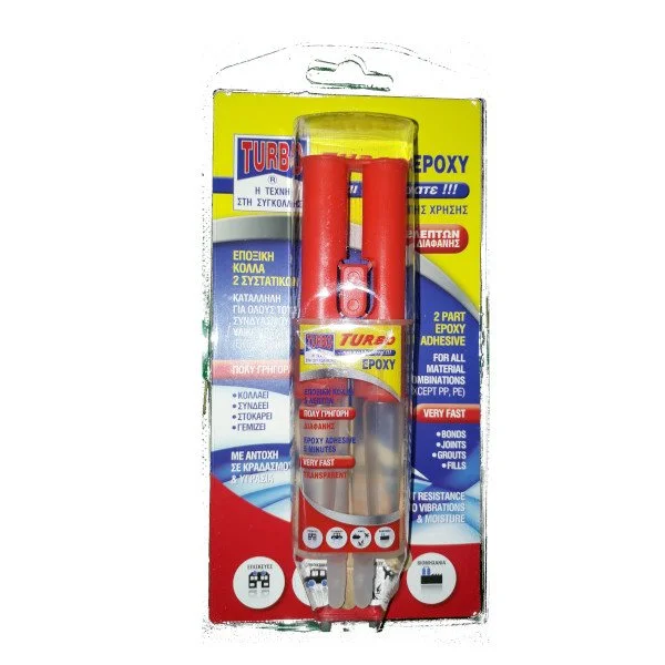Φωτογραφία προϊόντος: TURBO-Epoxy 88505 Εποξική Κόλλα 2 Συστατικών Διαφανής 5 Λεπτών 24ml