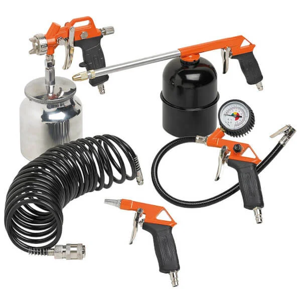 Φωτογραφία προϊόντος: BLACK+DECKER BLACK +amp; DECKER 9045853BND Σετ Πιστολιών Αέρος 5 Τεμαχίων Με Πιστόλι Βαφής Κάτω Δοχείο