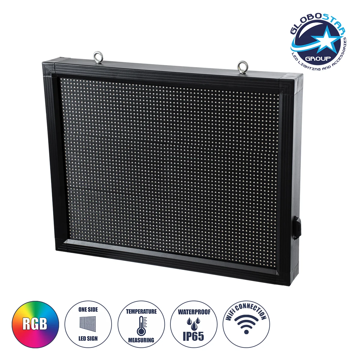 Φωτογραφία προϊόντος: GloboStar® DISPLAY 90287 LED Scrolling Display 64x48cm - Κυλιόμενη Ψηφιακή Πινακίδα / Επιγραφή Μονής Όψης P10 LED SMD AC 220-240V - Λειτουργία μέσω Wi-Fi με Εφαρμογή APP - Αισθήτηρ