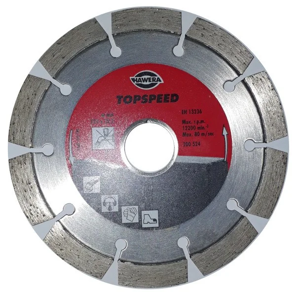Φωτογραφία προϊόντος: HAWERA TOPSPEED 200524 Διαμαντόδισκος Κοπής Σκληρών Πετρωμάτων- Γρανίτη 125mm