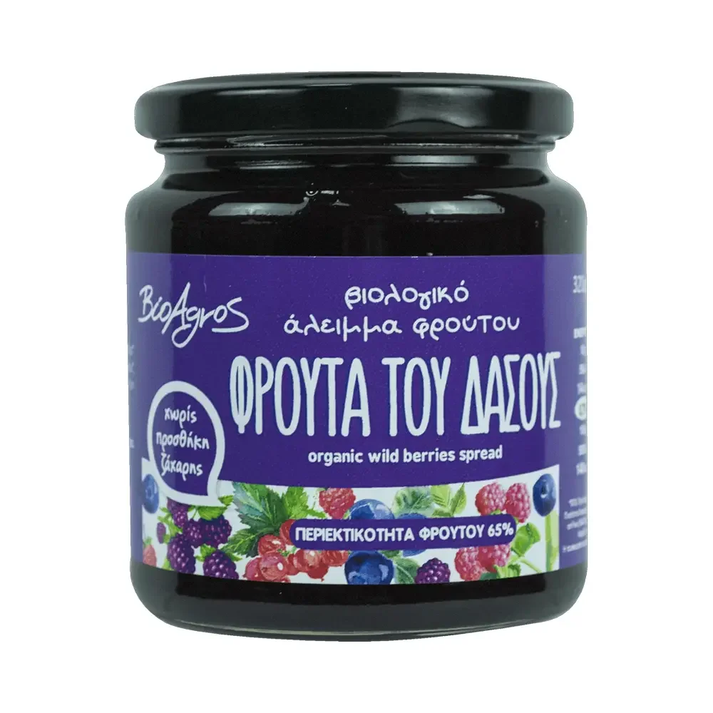 Φωτογραφία προϊόντος: OEM Άλειμμα Φρούτου Φρούτα του Δάσους χωρίς ζάχαρη 320g Βιοαγρός Bio - 445020014