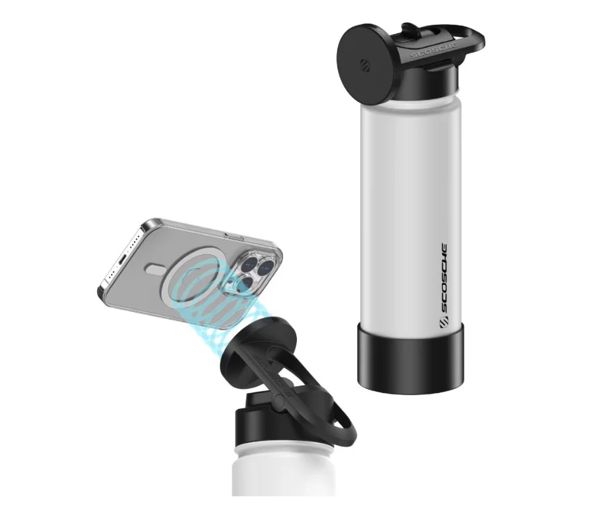Φωτογραφία προϊόντος: Scosche MFMS22WT-XCES0 MagicMount Flask Μπουκάλι νερού με Βάση τηλεφώνου White