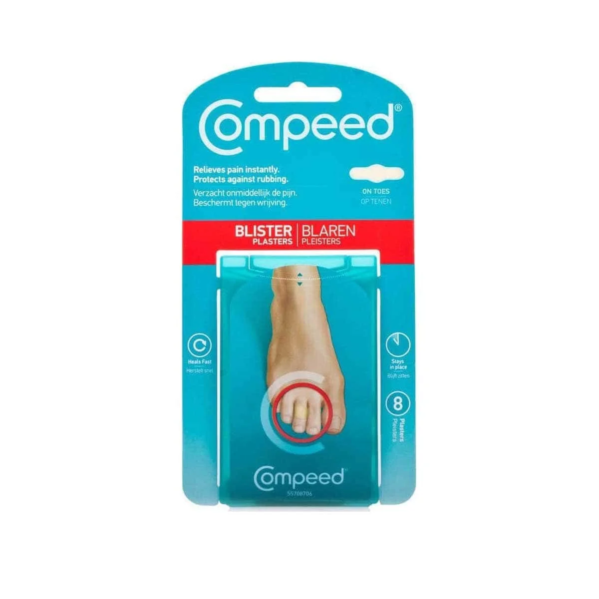 Φωτογραφία προϊόντος: Medipharmacy Compeed Επιθέματα Gel για Φουσκάλες Στα Δάχτυλα Των Ποδιών 8 τμχ