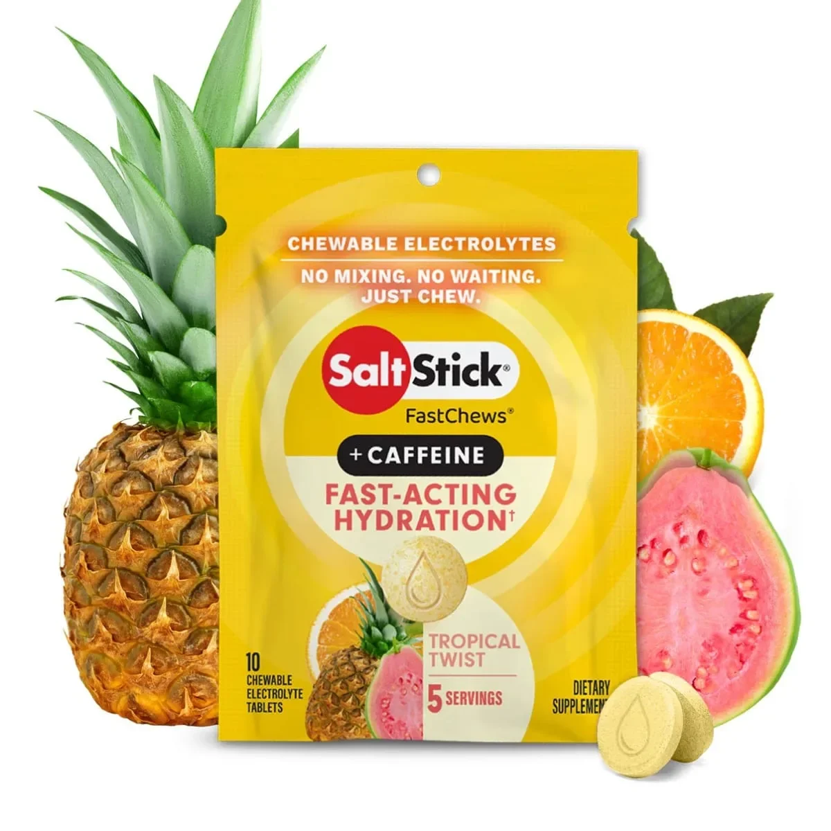 Φωτογραφία προϊόντος: GR SaltStick FastChews + Caffeine Tropical Twist (10 Tabs) έως 12 άτοκες δόσεις ή 24 δόσεις