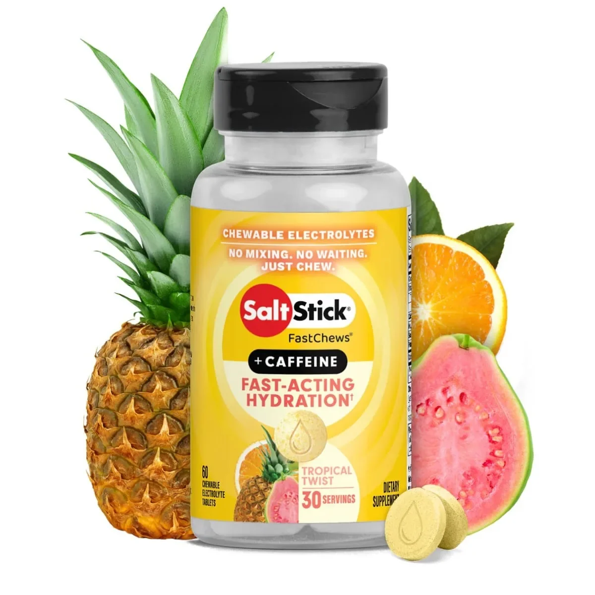 Φωτογραφία προϊόντος: GR SaltStick FastChews + Caffeine Tropical Twist (60 tabs) έως 12 άτοκες δόσεις ή 24 δόσεις