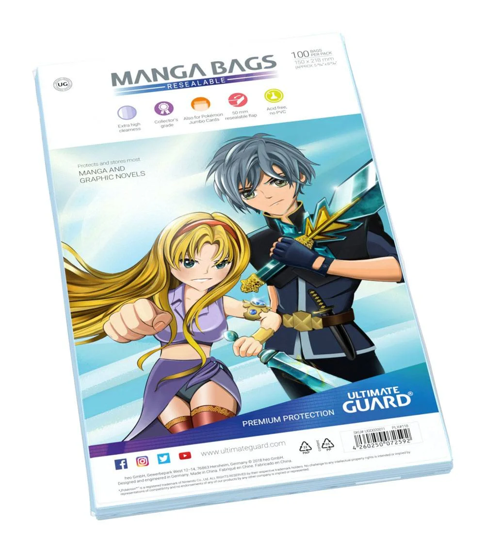 Φωτογραφία προϊόντος: Ultimate Guard Manga Bags Resealable (100)