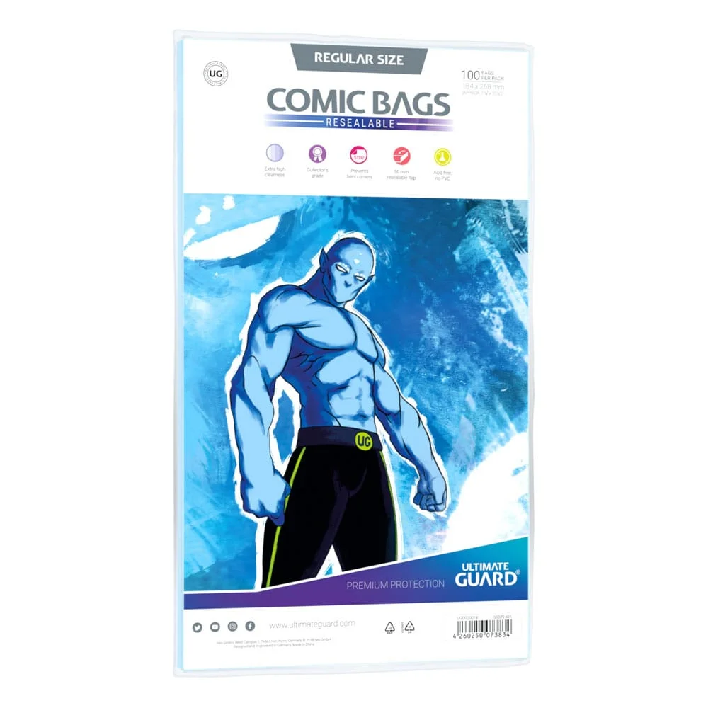 Φωτογραφία προϊόντος: Ultimate Guard Comic Bags Resealable (100) - Regular Size
