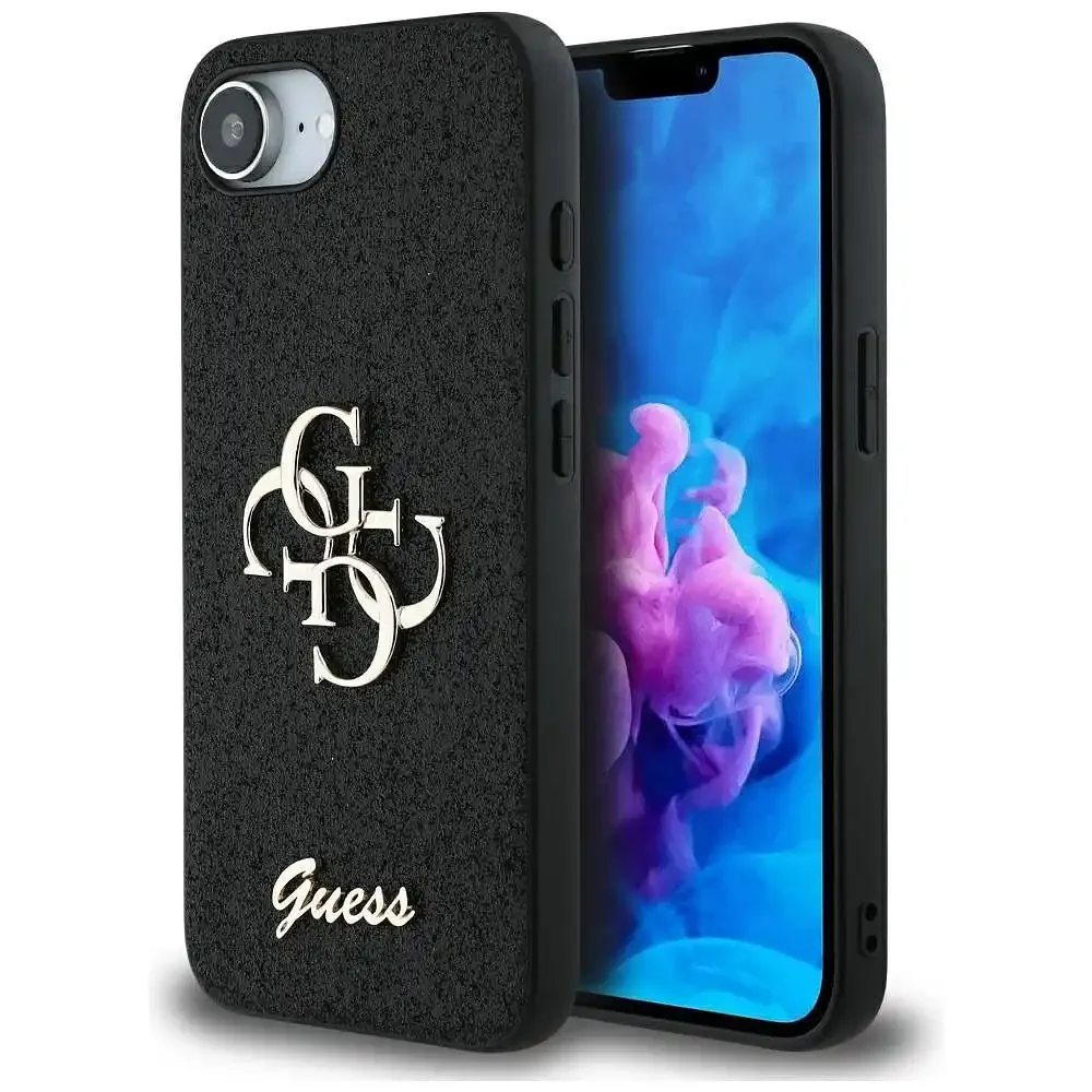 Φωτογραφία προϊόντος: Guess Θήκη PU Fixed Glitter 4G Metal Logo iPhone 16e / 17e Black