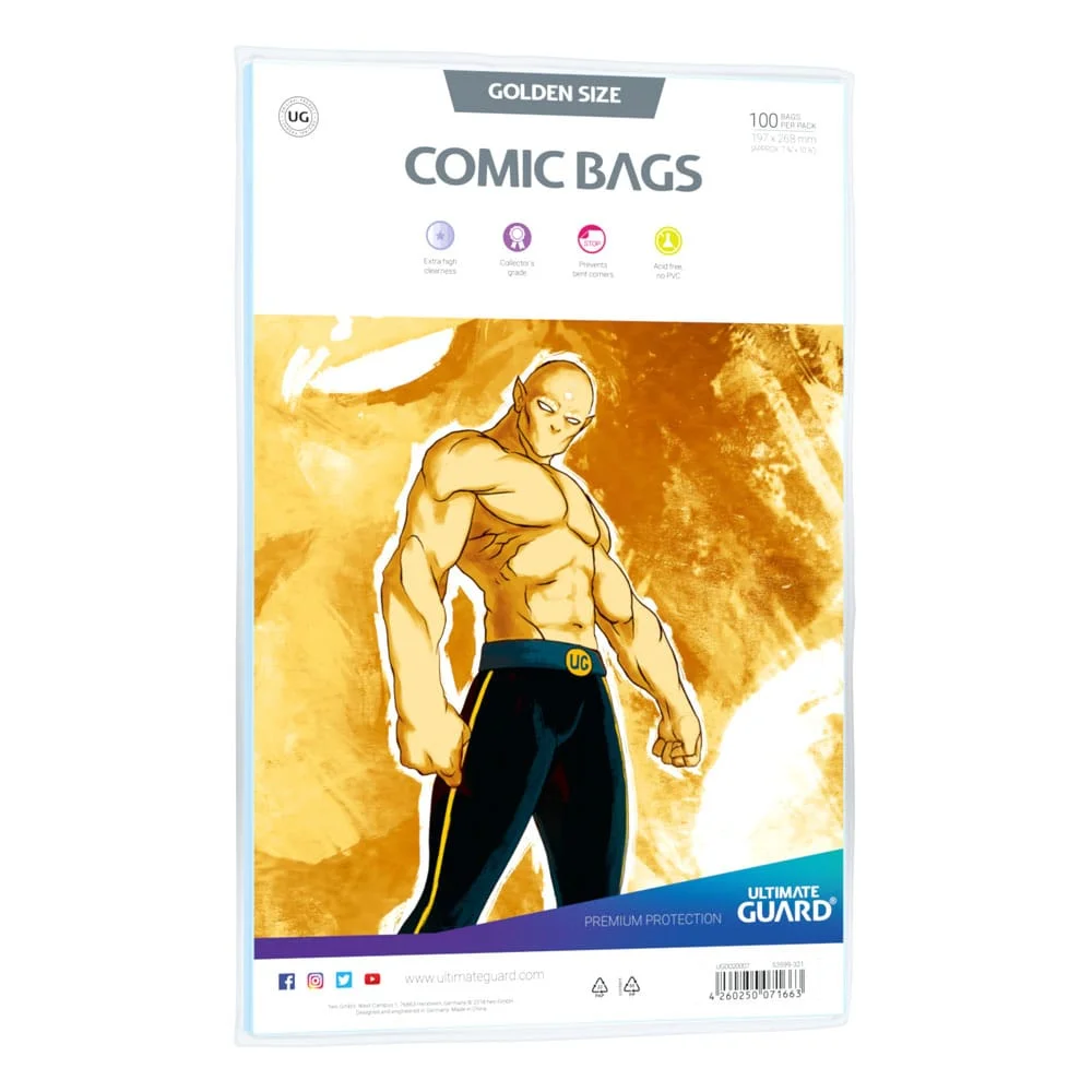 Φωτογραφία προϊόντος: Ultimate Guard Comic Bags Standard (100) - Golden Size