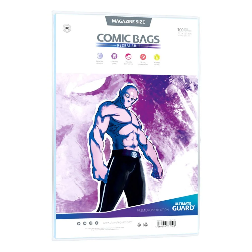 Φωτογραφία προϊόντος: Ultimate Guard Comic Bags Resealable (100) - Magazine Size