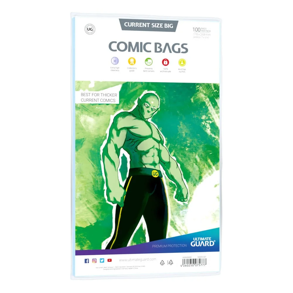 Φωτογραφία προϊόντος: Ultimate Guard Comic Bags Standard (100) - Current Size Big