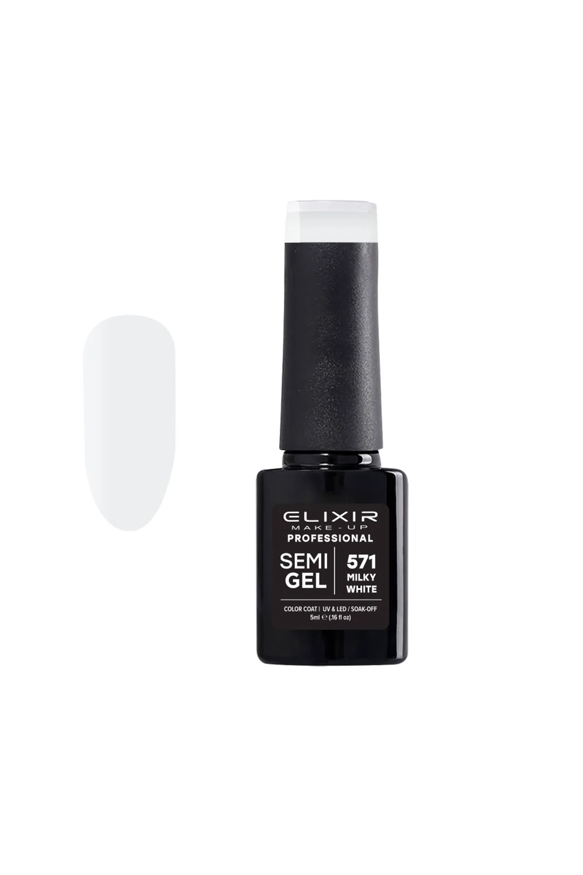Φωτογραφία προϊόντος: Elixir Ημιμόνιμο βερνίκι 5ml 571 (Milky White)