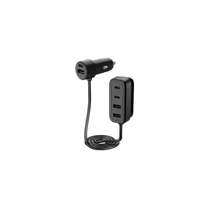 Φωτογραφία προϊόντος: ttec SmartCharger 6in1 PD 90W Car Fast Charger 3 USB-C + 3 USB-A Black (2CKP06S) (TTEC2CKP06S)