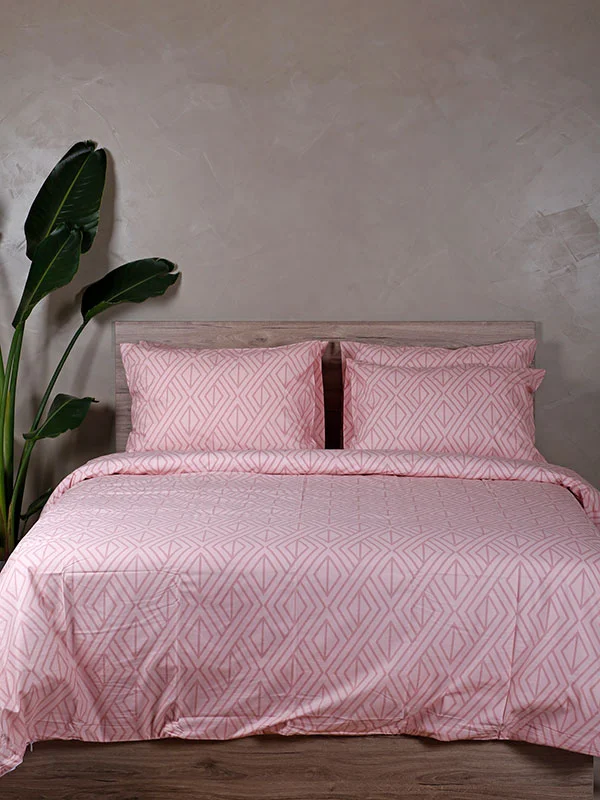 Φωτογραφία προϊόντος: ΣΕΤ ΣΕΝΤΟΝΙΑ COTTON FEELINGS 2042 PINK ΔΙΠΛΟ 200X270 CM - SUNSHINE HOME