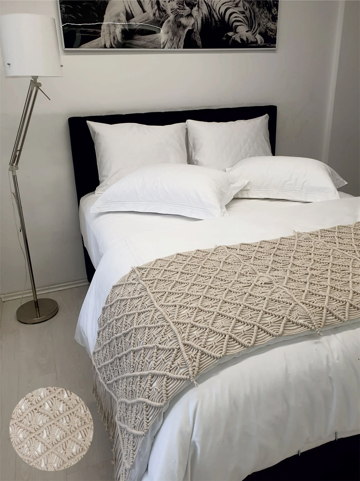 Φωτογραφία προϊόντος: KOMVOS HOME Runner Macrame 100% Βαμβάκι Natural - Μονό 60x160