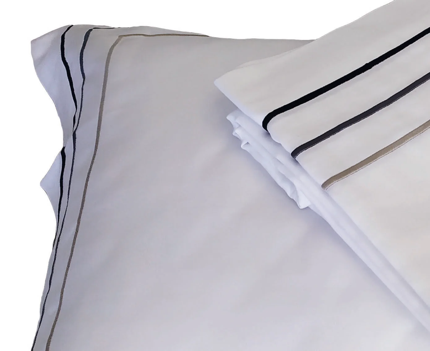 Φωτογραφία προϊόντος: ΣΕΝΤΟΝΙ COTTON SATIN PLAIN LINE TC310 COTTON 100% THREE LINES 190X295cm - LE BLANC