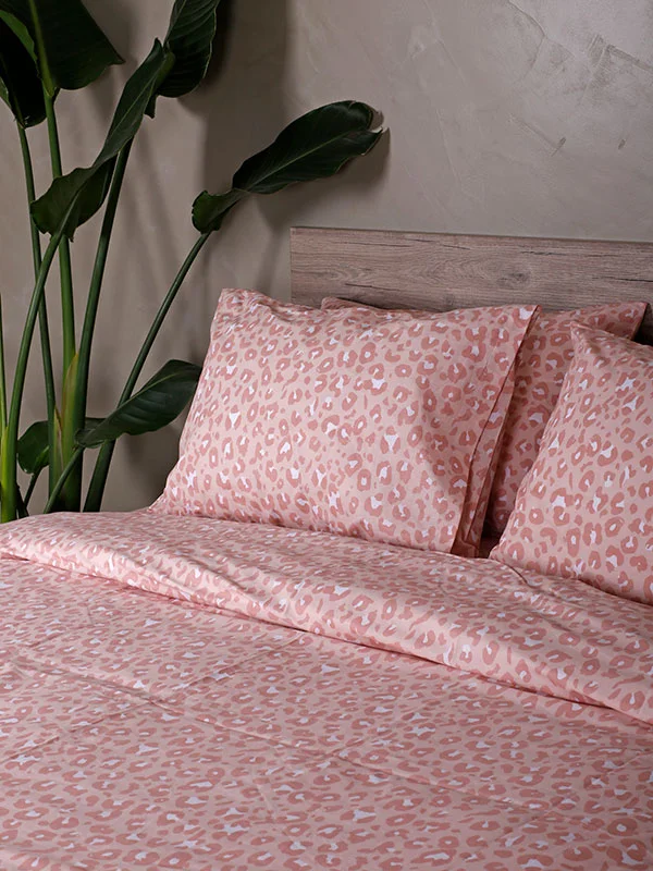 Φωτογραφία προϊόντος: ΣΕΤ ΣΕΝΤΟΝΙΑ COTTON FEELINGS 2044 PINK ΥΠΕΡΔΙΠΛΟ ΜΕ ΛΑΣΤΙXΟ 170X205+30 CM - SUNSHINE HOME