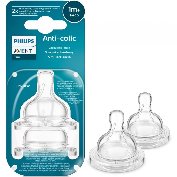 Φωτογραφία προϊόντος: Philips Θηλές από Σιλικόνη Baby Bottle Flow 2 Nipple 2τμχ (SCY762/02) (PHISCY762.02)