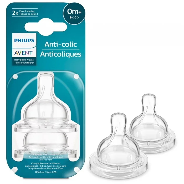 Φωτογραφία προϊόντος: Philips Θηλές από Σιλικόνη Baby Bottle Flow 1 Nipple 2τμχ (SCY761/02) (PHISCY761.02)