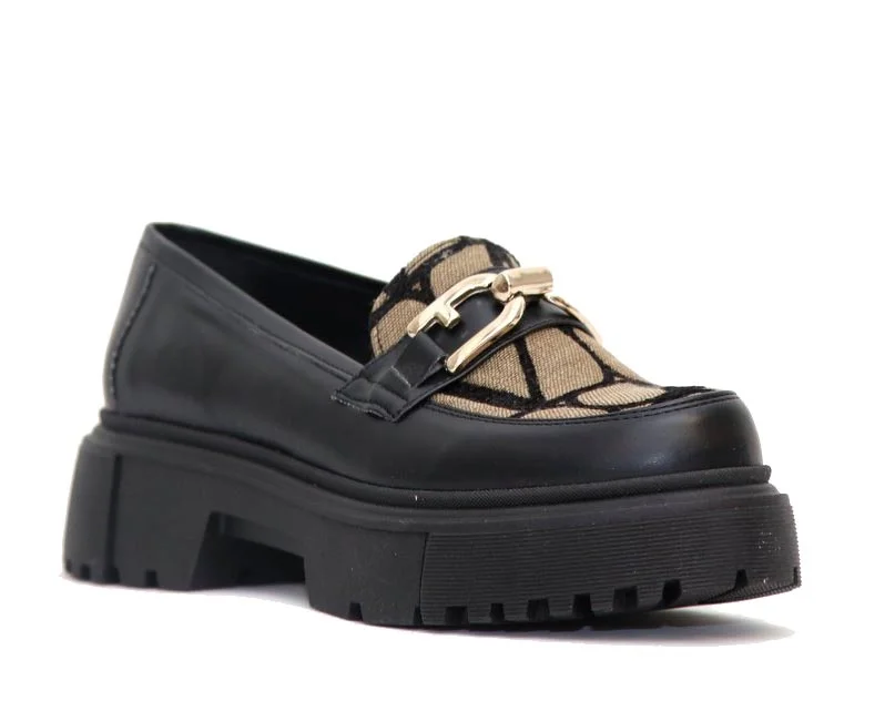 Φωτογραφία προϊόντος: Anteos Shoes 2025-516 Γυναικεία Loafers Eco σε Μαύρο Ματ χρώμα