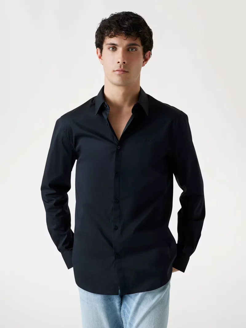 Φωτογραφία προϊόντος: Guess Μαύρο Πουκάμισο Σε Slim Fit Γραμμή Μαύρο